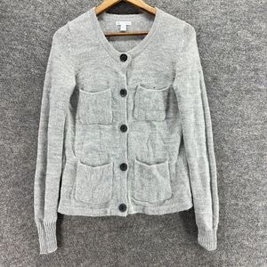Gap Cardigan Women S Small Gray Knit Alpaca Button Up Long Sleeve Pockets Casual